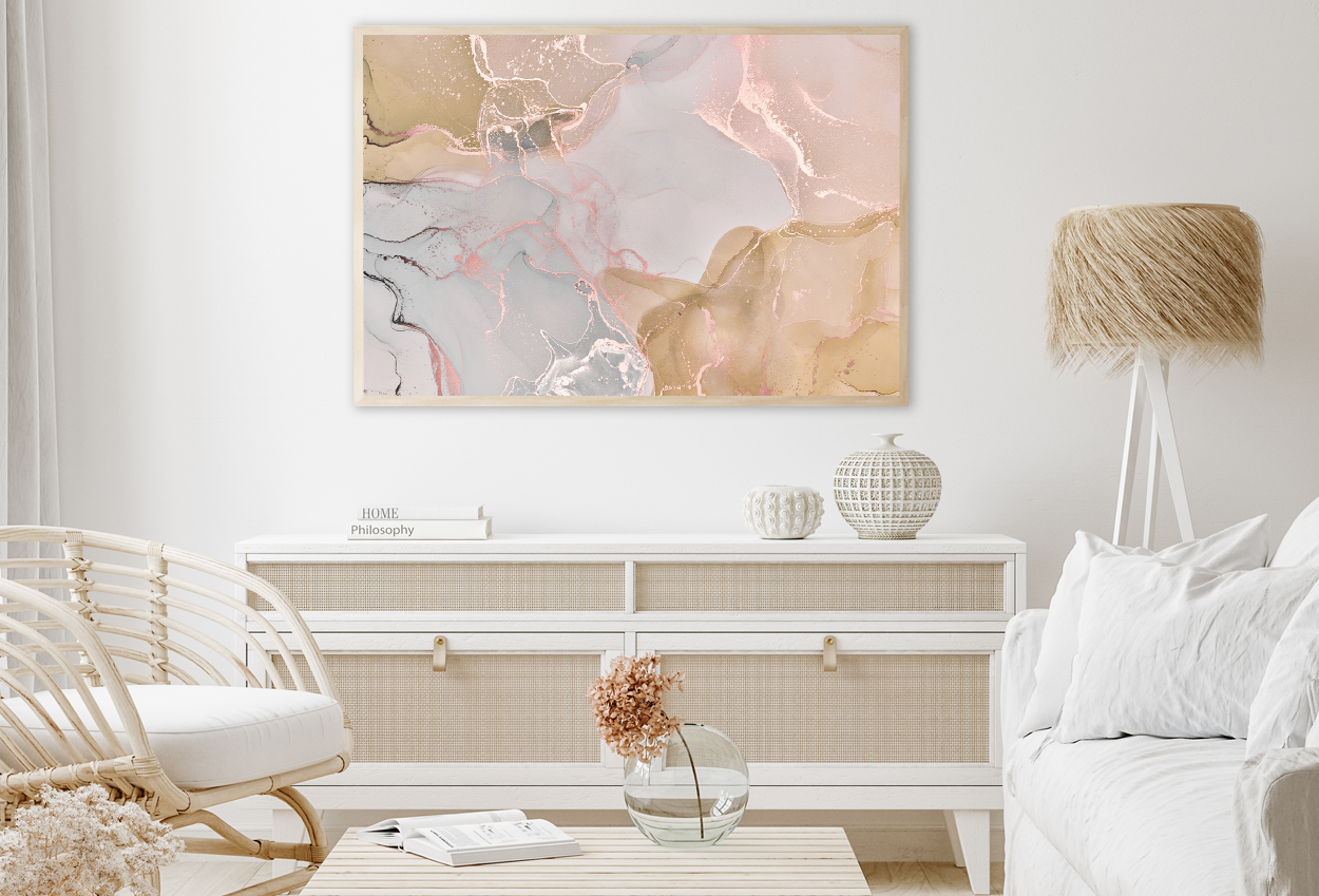 Pink & Blue Abstract Design Home Decor Premium Quality Poster Print Choose Your Sizes