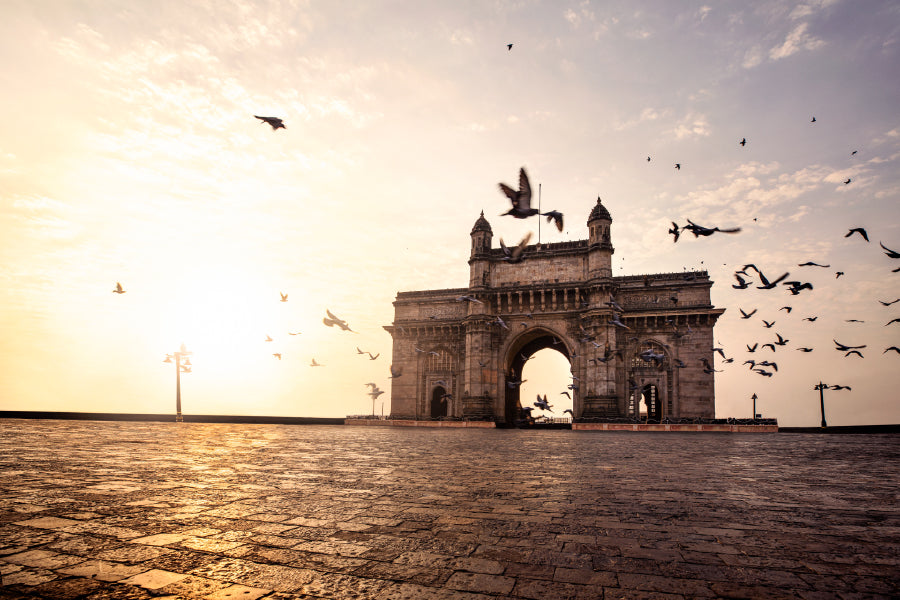 Gateway of India Sunset Scenery Photograph Print 100% Australian Made