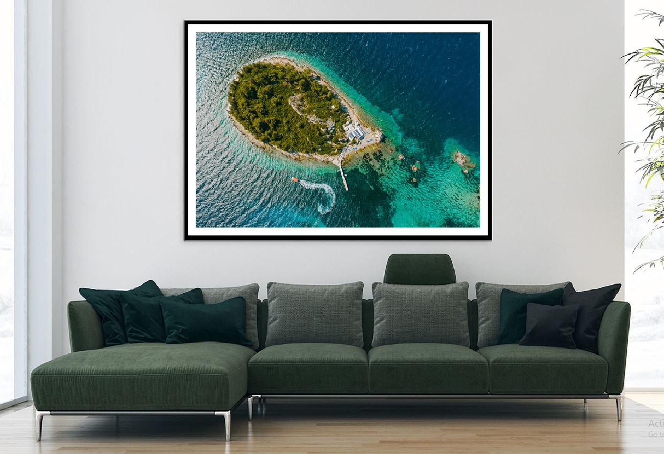 Korcula Island Beach Aerial Photograph Home Decor Premium Quality Poster Print Choose Your Sizes