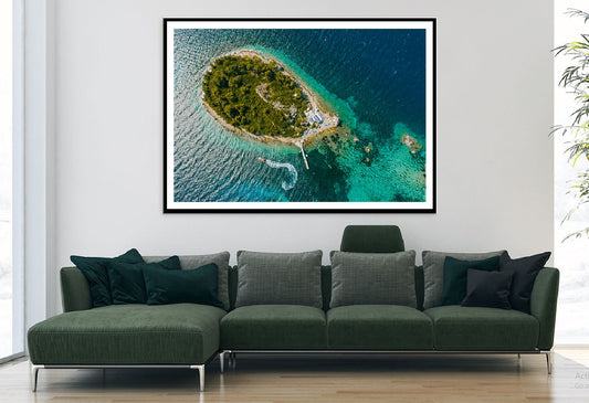 Korcula Island Beach Aerial Photograph Home Decor Premium Quality Poster Print Choose Your Sizes