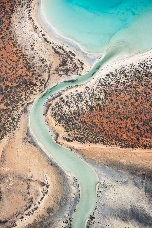 Sea Water with Sand Aerial View Photograph Home Decor Premium Quality Poster Print Choose Your Sizes