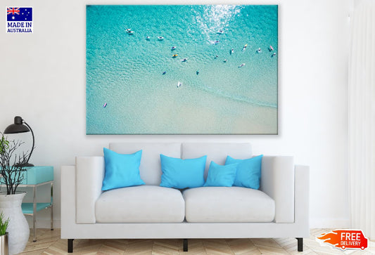 Beach on Surfboards Aerial View Photograph Print 100% Australian Made