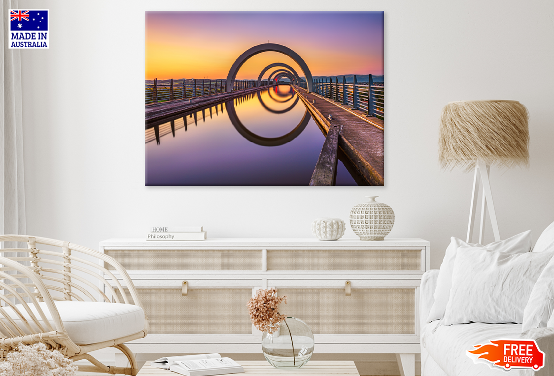 Falkirk Wheel at Sunset View Photograph Print 100% Australian Made