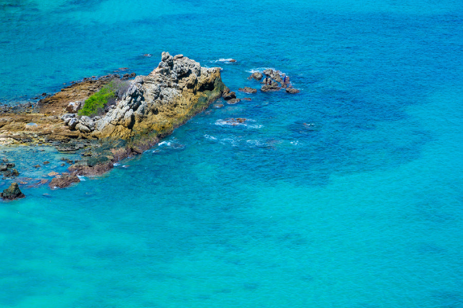 Rocky Small Island Aerial View Photograph Print 100% Australian Made