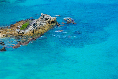 Rocky Small Island Aerial View Photograph Print 100% Australian Made