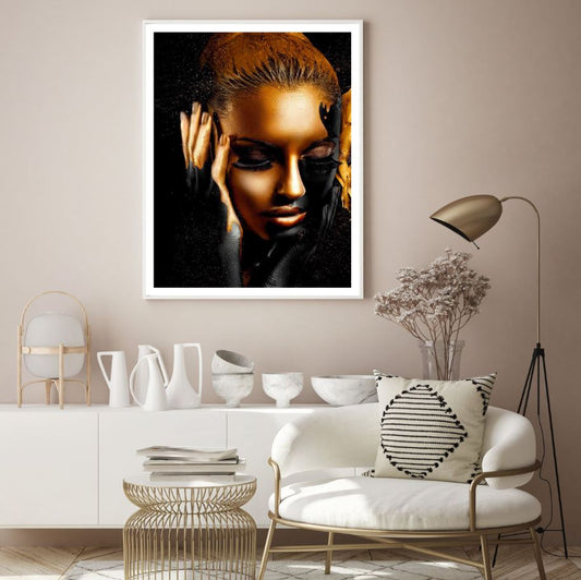 Woman Face Closeup Fashion Photograph Home Decor Premium Quality Poster Print Choose Your Sizes