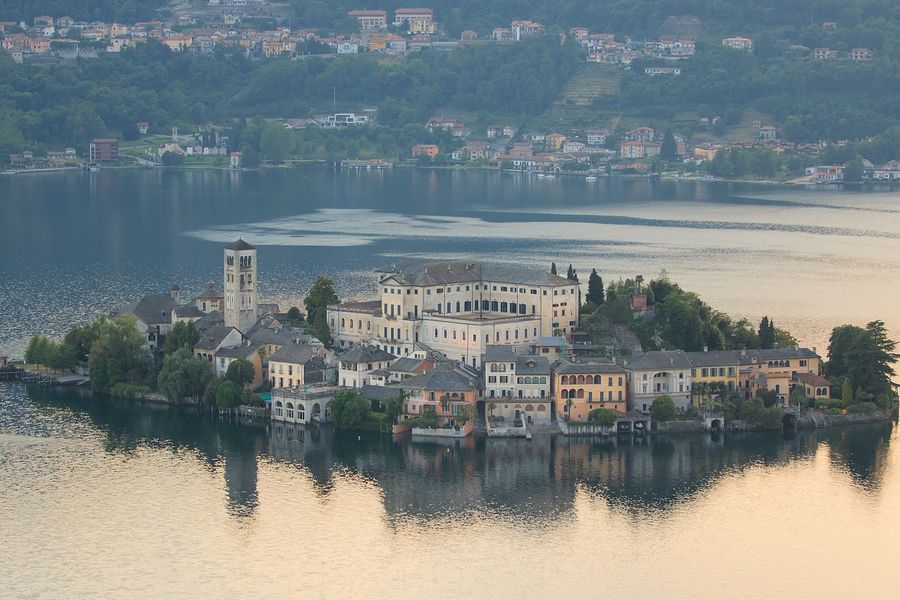 Isola San Giulio Island in Lake Orta Photograph Print 100% Australian Made