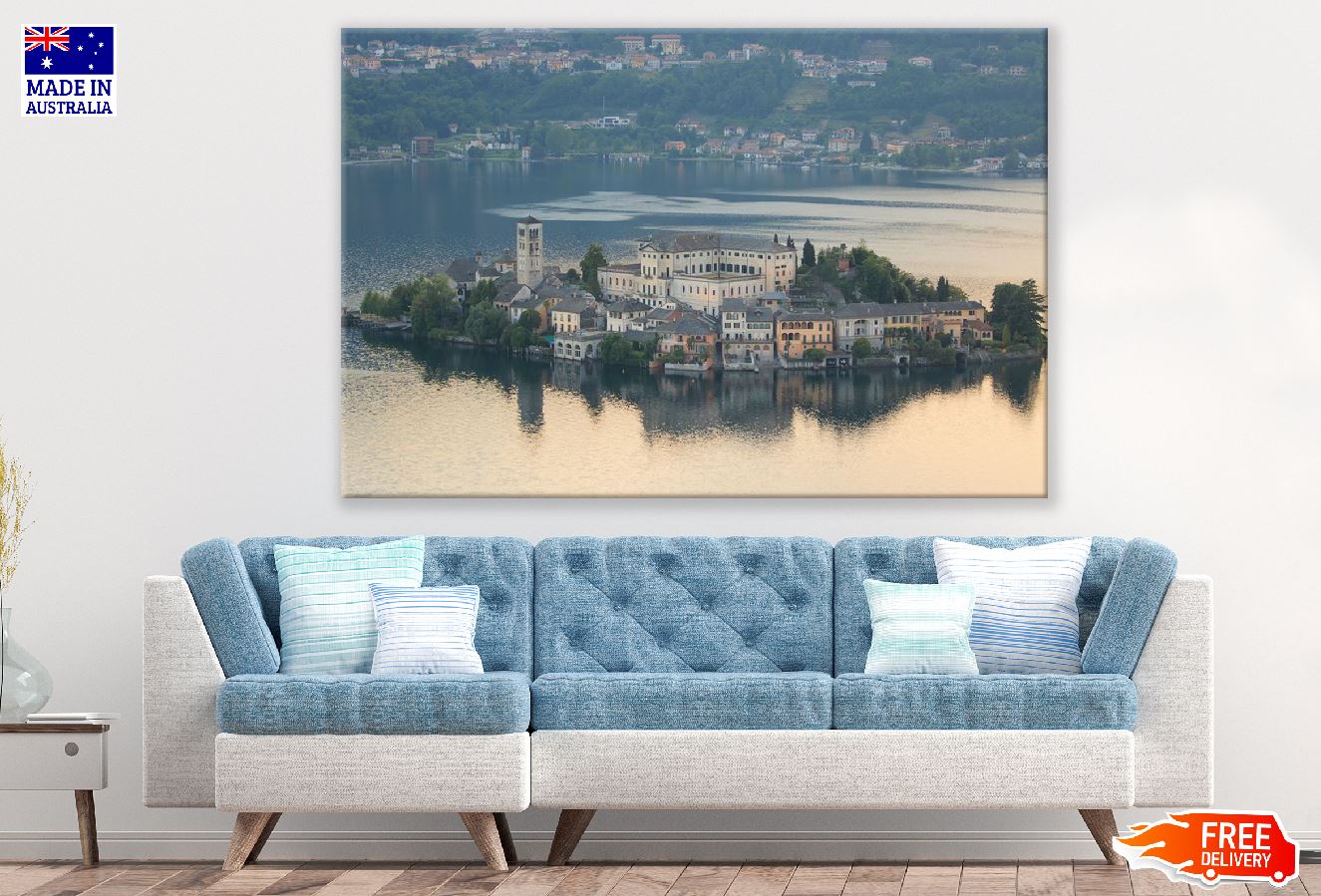 Isola San Giulio Island in Lake Orta Photograph Print 100% Australian Made