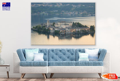Isola San Giulio Island in Lake Orta Photograph Print 100% Australian Made