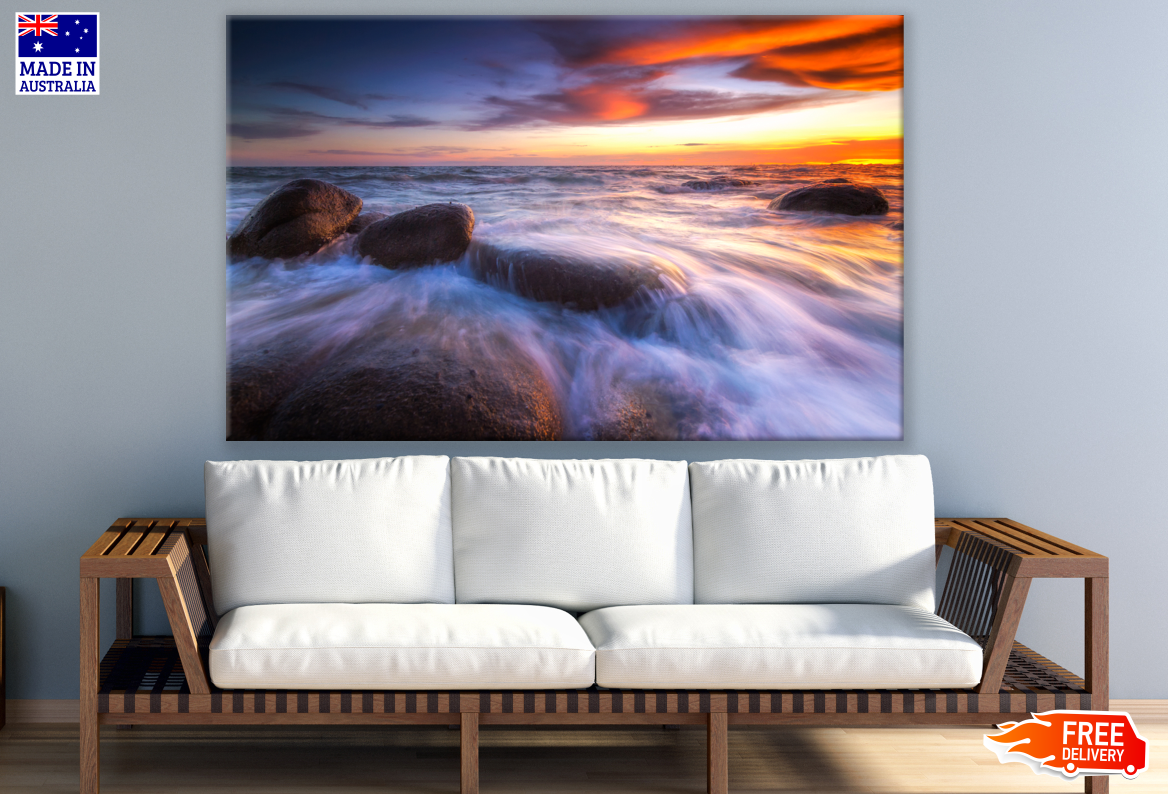 Stunning Beach Sunset Photograph Print 100% Australian Made