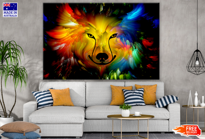 Abstract Fox Face Portrait Print 100% Australian Made