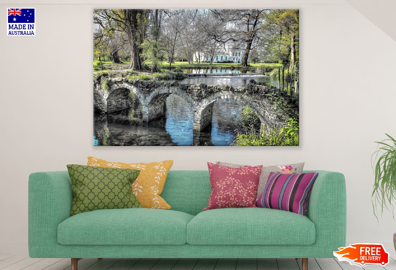 Wimbledon Park & Bridge Photograph Print 100% Australian Made