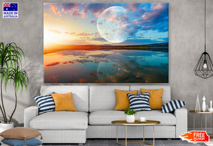 Beach Sunset & Planet View Photograph Print 100% Australian Made