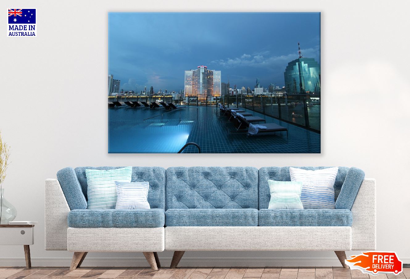 Bangkok City Night view Photograph Print 100% Australian Made