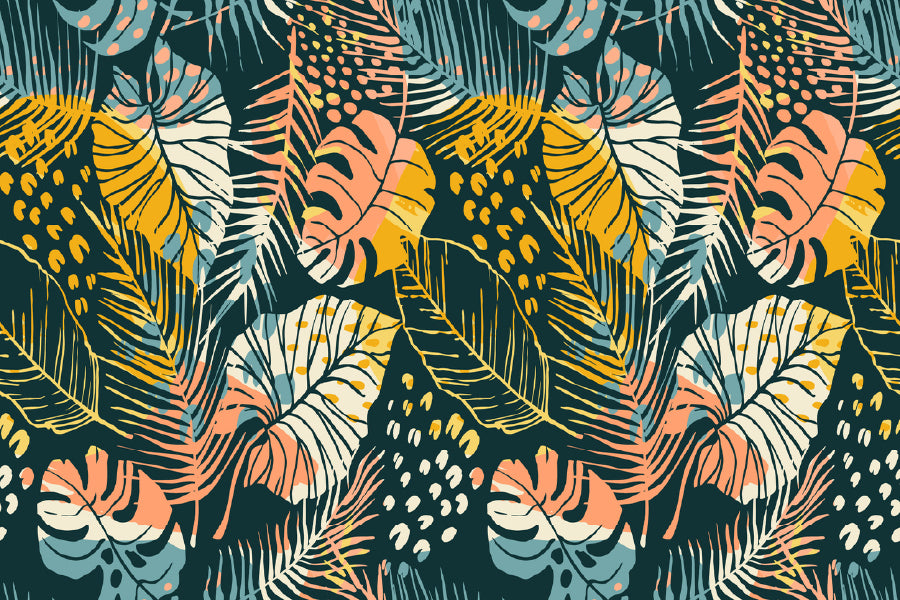 Hawaiian Flowers Vector Art Design Print 100% Australian Made
