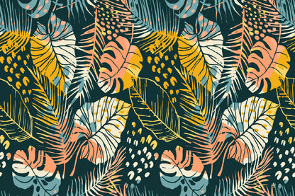 Hawaiian Flowers Vector Art Design Print 100% Australian Made