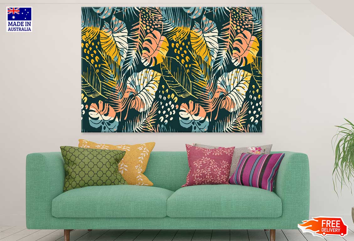 Hawaiian Flowers Vector Art Design Print 100% Australian Made