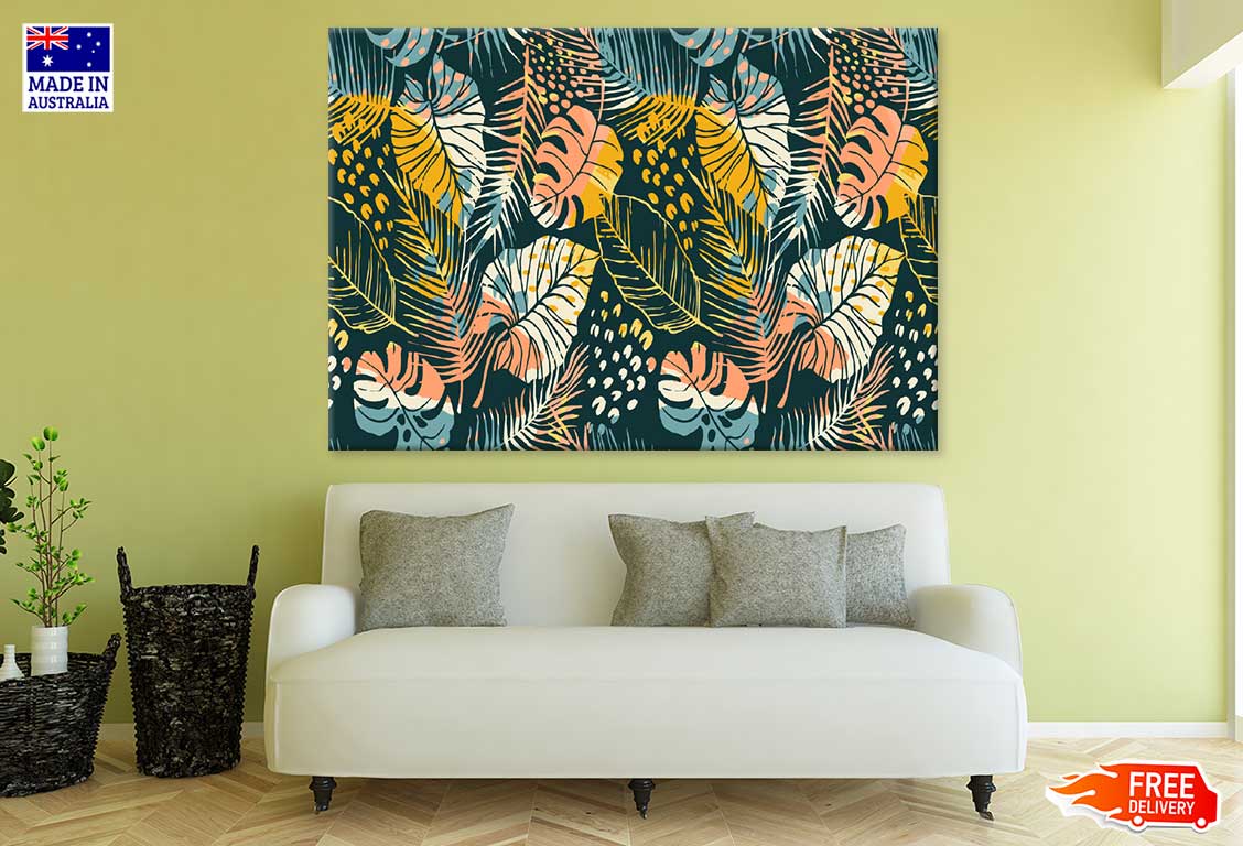 Hawaiian Flowers Vector Art Design Print 100% Australian Made