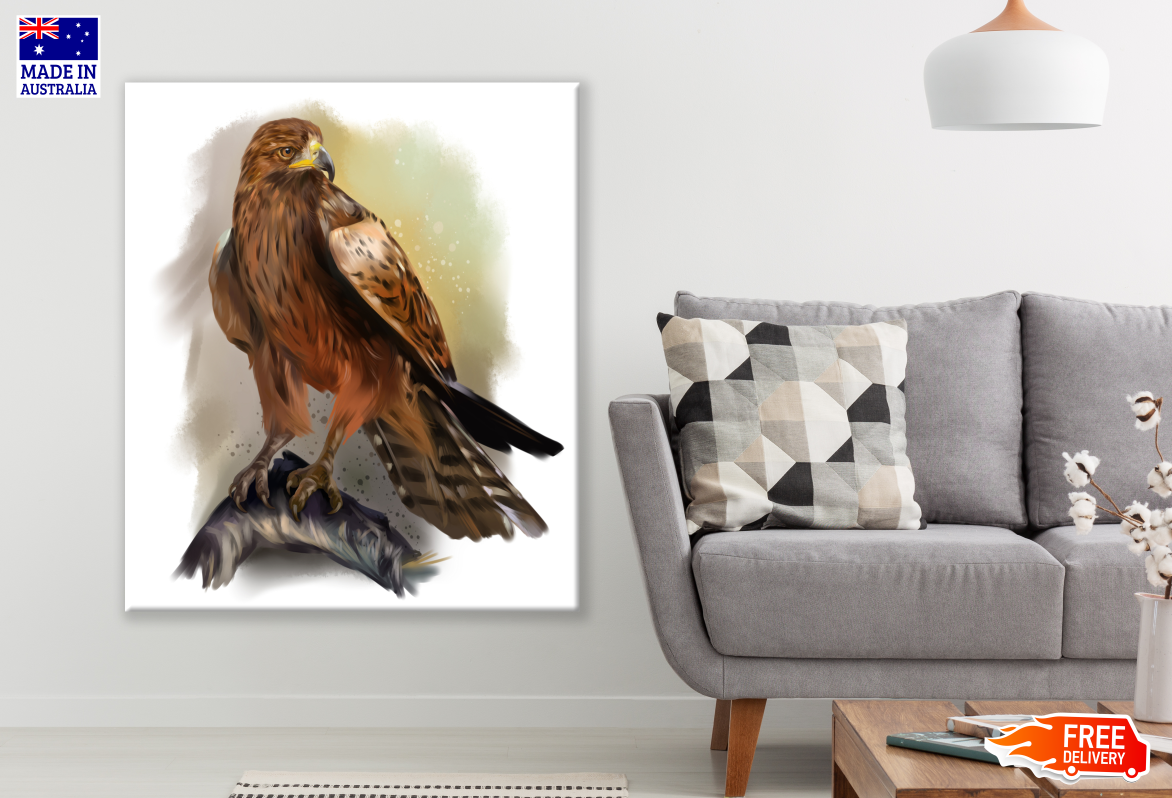 Eagle on a Branch Painting Print 100% Australian Made