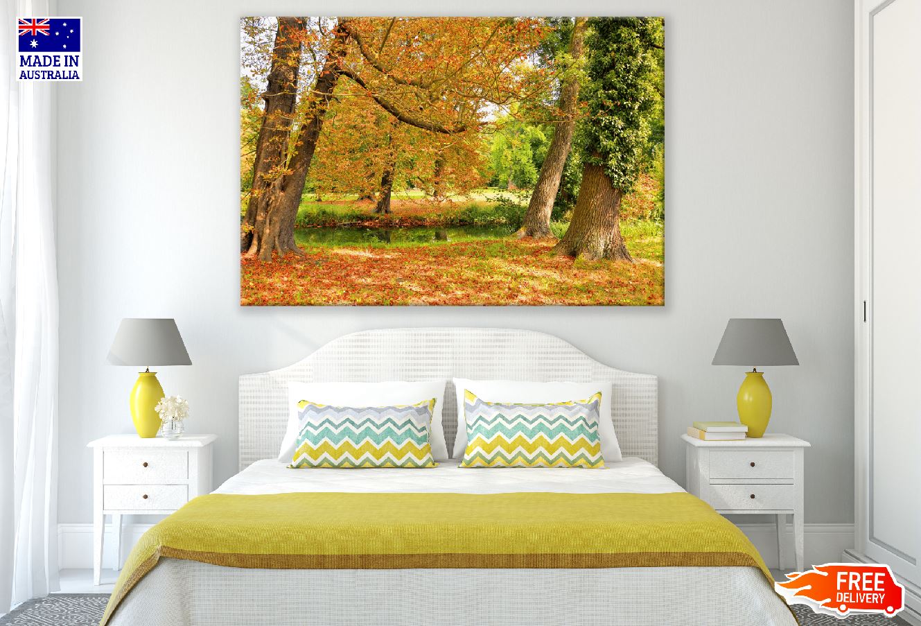 Autumn Trees Park Photograph Print 100% Australian Made