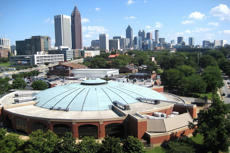 Georgia Tech McCamish Pavilion and Cityscape Photograph Print 100% Australian Made