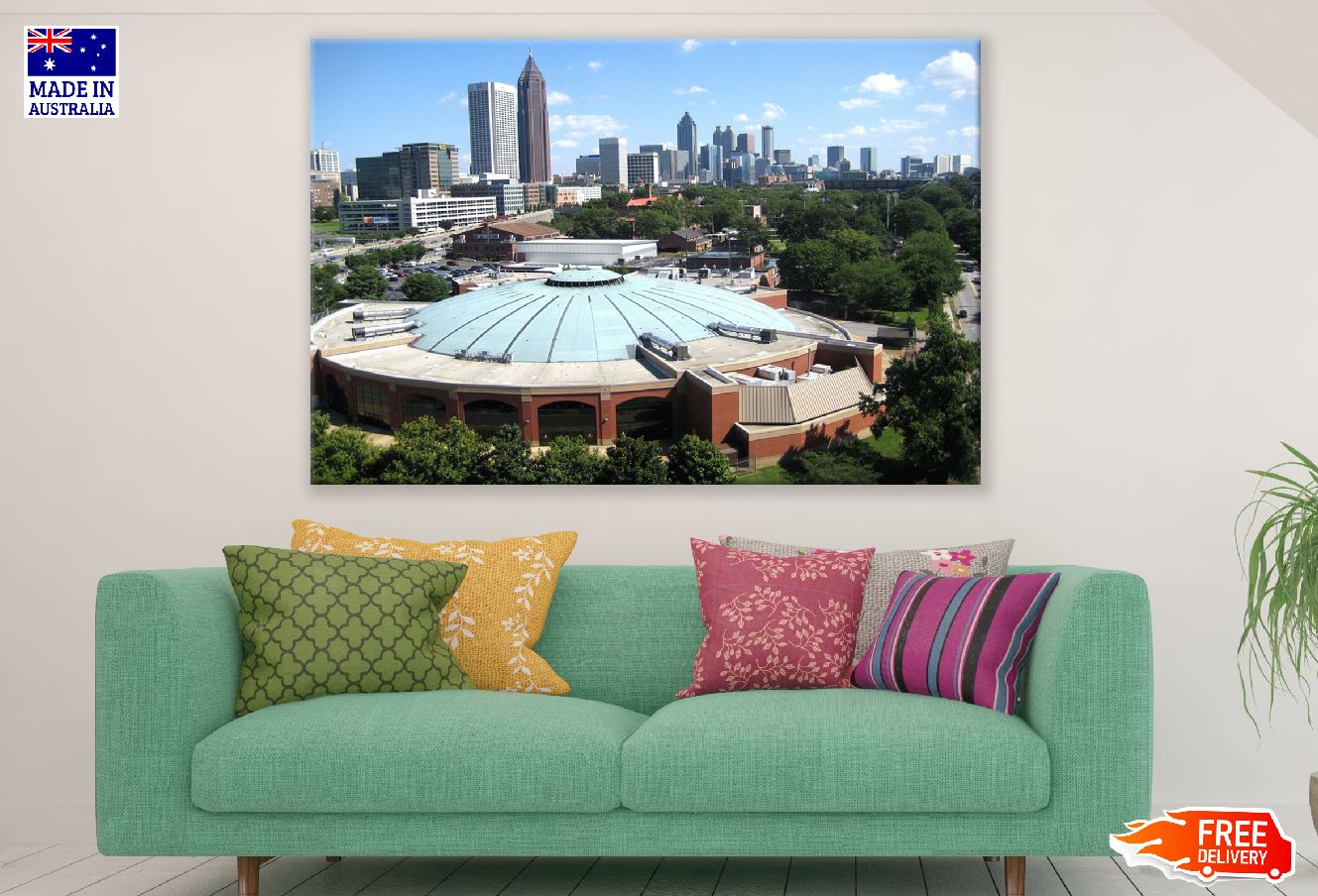 Georgia Tech McCamish Pavilion and Cityscape Photograph Print 100% Australian Made