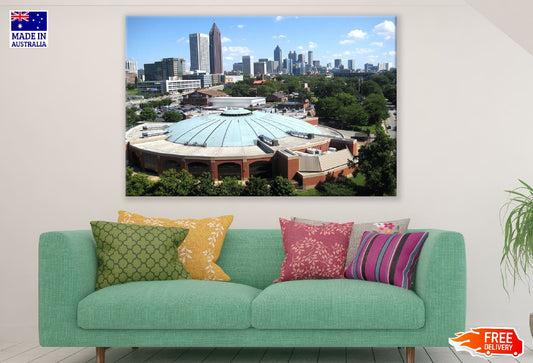 Georgia Tech McCamish Pavilion and Cityscape Photograph Print 100% Australian Made