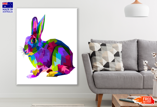 Abstract Colourful Rabbit Painting Print 100% Australian Made