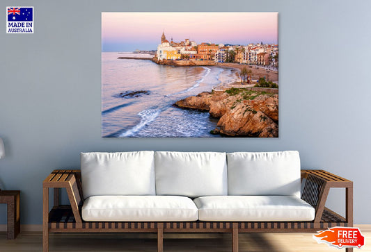 Sand Beach Sunset View Photograph Spain Print 100% Australian Made