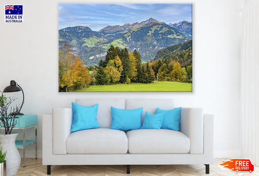 Snow Covered Mountains Landscape Photograph Print 100% Australian Made