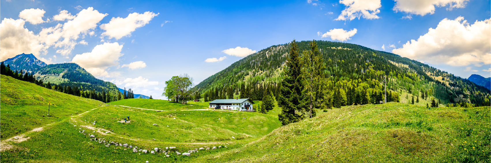 Panoramic Canvas Wendelstein Field View Photograph High Quality 100% Australian Made Wall Canvas Print Ready to Hang