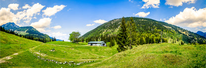 Panoramic Canvas Wendelstein Field View Photograph High Quality 100% Australian Made Wall Canvas Print Ready to Hang