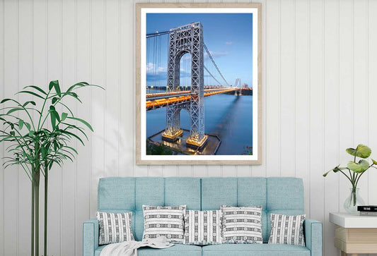 George Washington Bridge & Sky Photograph Home Decor Premium Quality Poster Print Choose Your Sizes