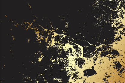 Black Gold Abstract Design Print 100% Australian Made