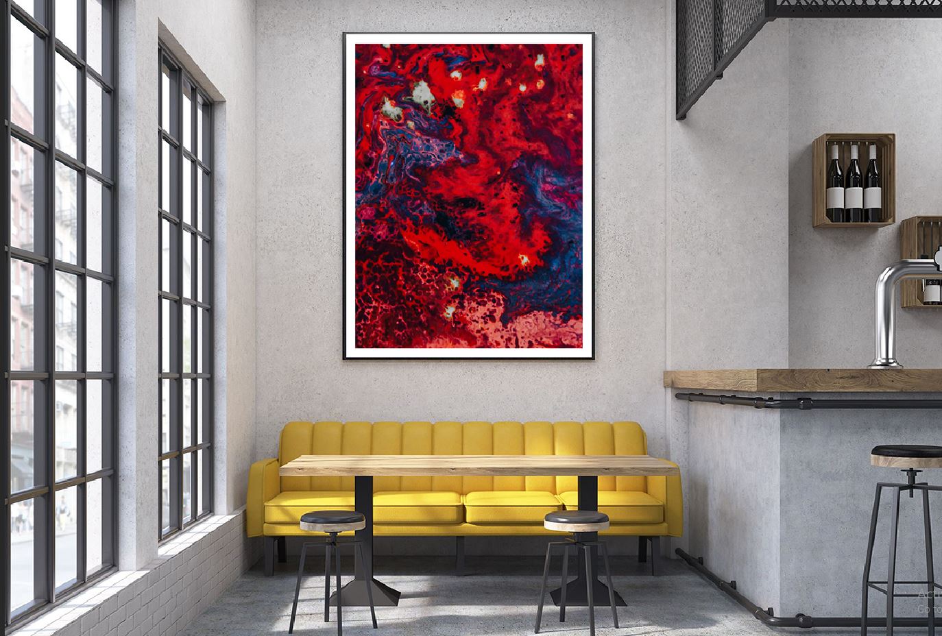 Purple & Red Acrylic Abstract Design Home Decor Premium Quality Poster Print Choose Your Sizes