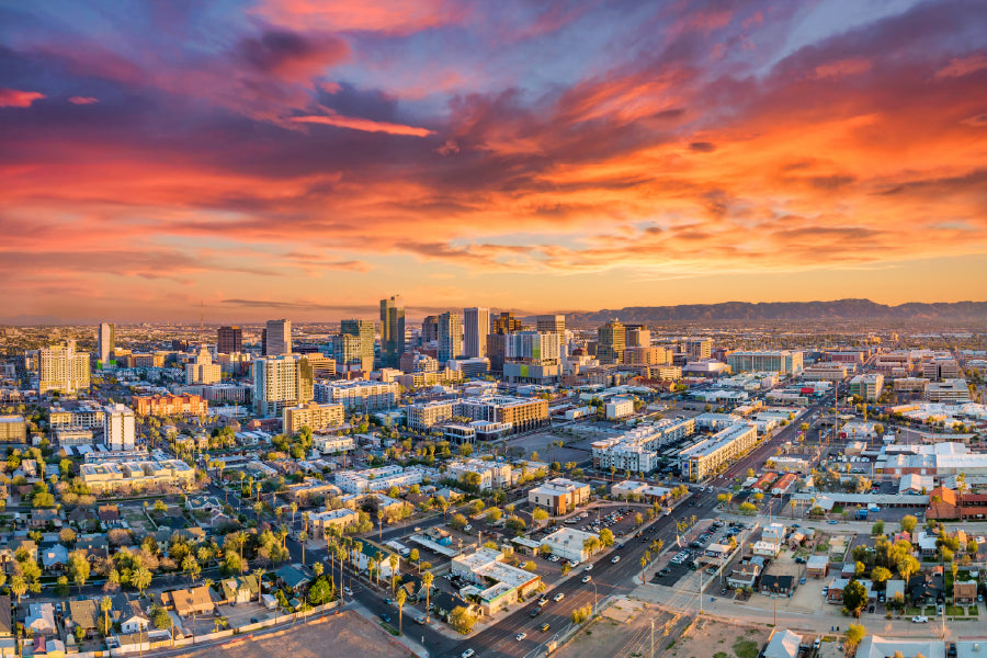 Phoenix USA Downtown Skyline Photograph Home Decor Premium Quality Poster Print Choose Your Sizes