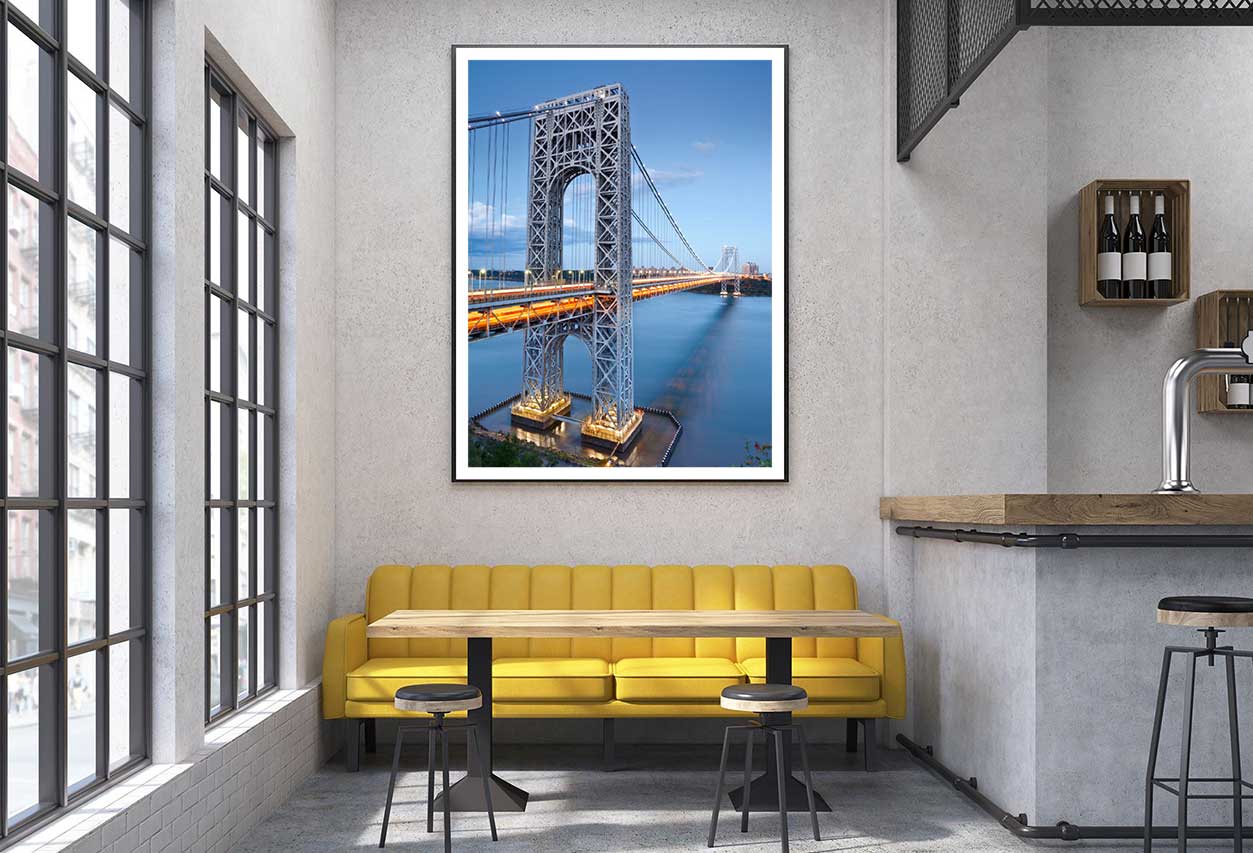 George Washington Bridge & Sky Photograph Home Decor Premium Quality Poster Print Choose Your Sizes