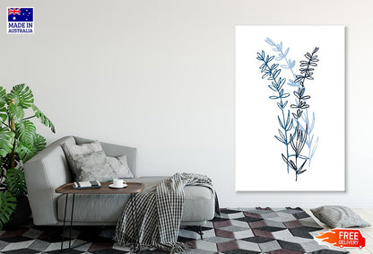 Green & Blue Plants Line Art Print 100% Australian Made