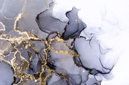 Black & Gold Lines Abstract Design Home Decor Premium Quality Poster Print Choose Your Sizes