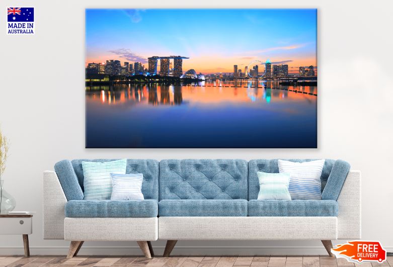 Singapore Skyline Cityscape Print 100% Australian Made