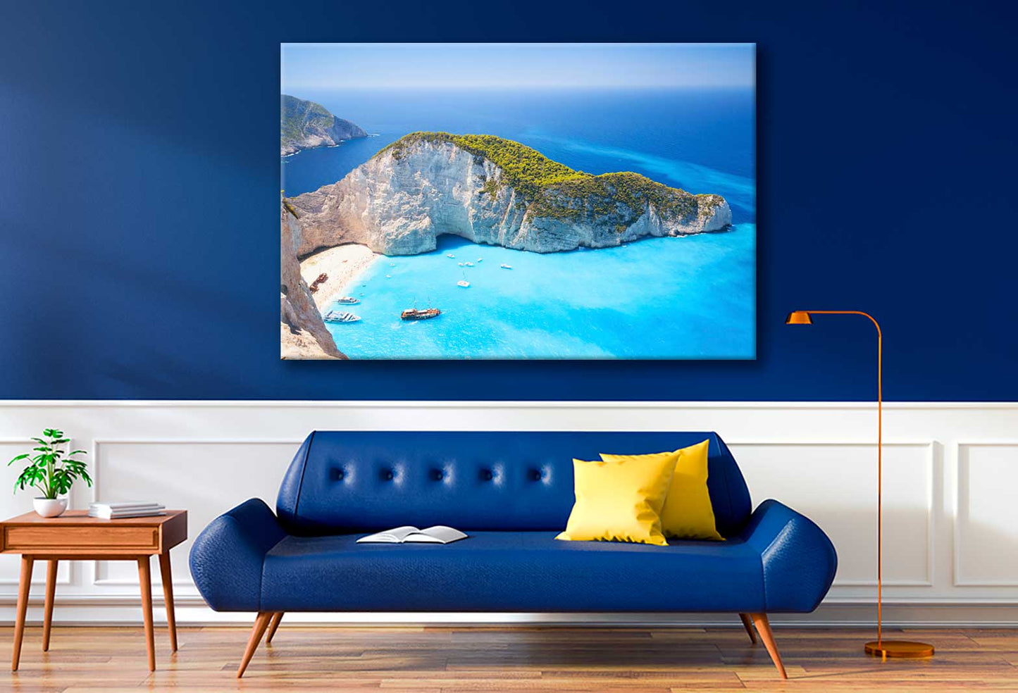 Bella Home Navagio Bay & Ship Wreck Beach Print Canvas Ready to hang