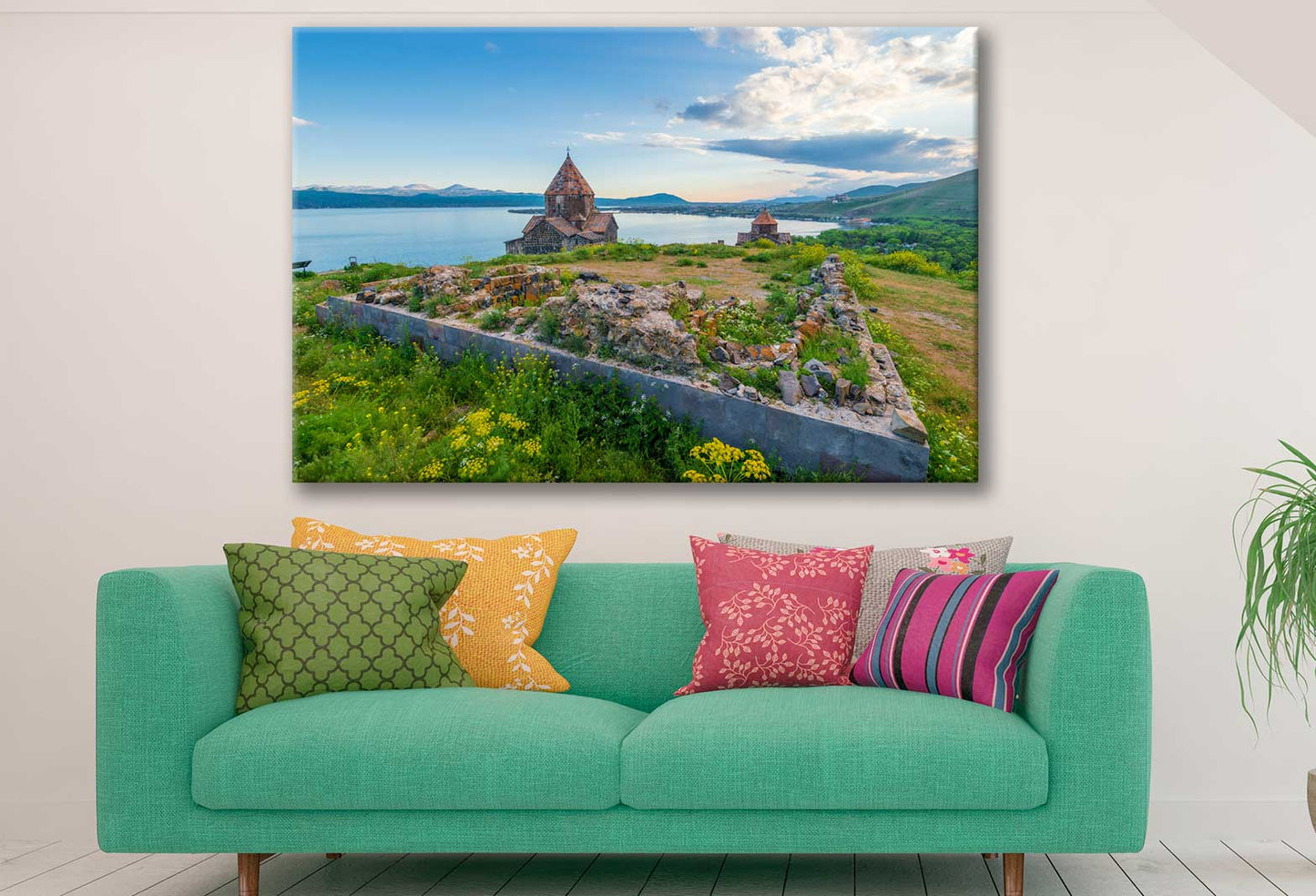 Bella Home Ruins & Walls of The Christian Monastery City Print Canvas Ready to hang