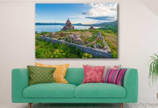 Bella Home Ruins & Walls of The Christian Monastery City Print Canvas Ready to hang