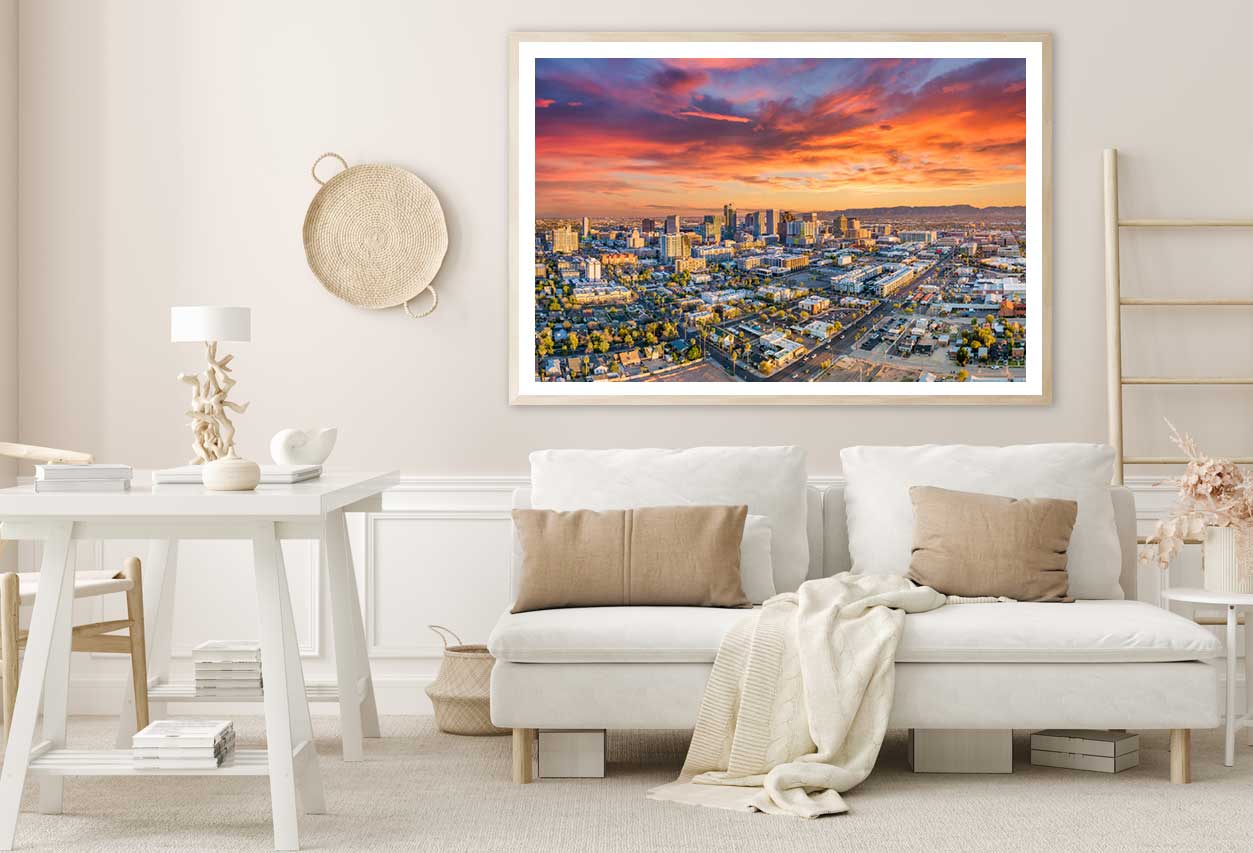 Phoenix USA Downtown Skyline Photograph Home Decor Premium Quality Poster Print Choose Your Sizes