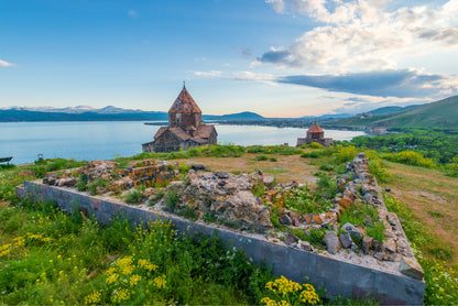 Bella Home Ruins & Walls of The Christian Monastery City Print Canvas Ready to hang