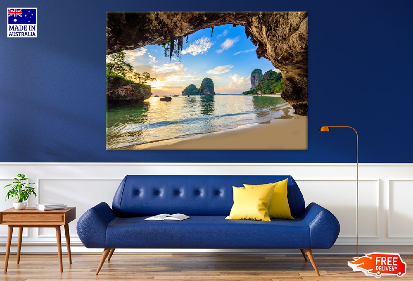 Phra Nang Cave Beach Sunset View Photograph Print 100% Australian Made