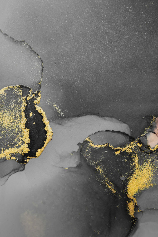 Dark Gold & Black Abstract Design Home Decor Premium Quality Poster Print Choose Your Sizes
