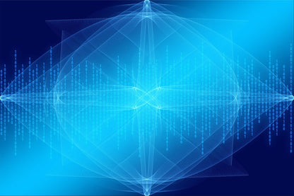 Digital Blue 3D Abstract Design Print 100% Australian Made