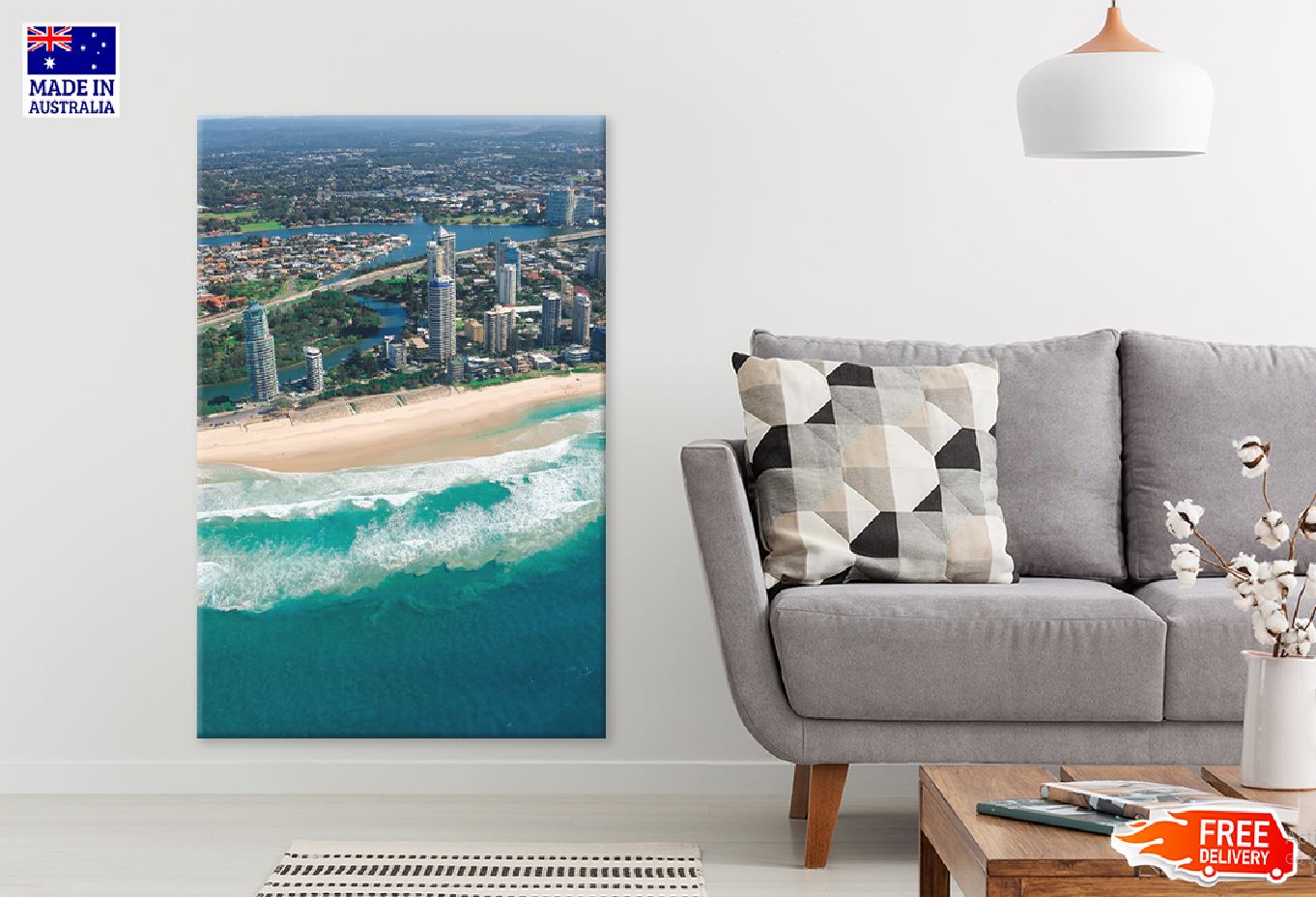 Tel Aviv Skyline Aerial View Photograph Print 100% Australian Made