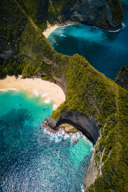 Ocean Surrounded by Cliffs Aerial View Photograph Print 100% Australian Made